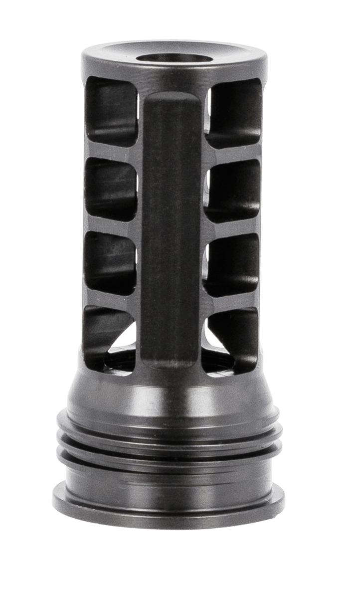 Huxwrx 1598 QD 338 Muzzle Brake Black with 3/4"-24 tpi Threads &  2.30" OAL for 338 Cal AR-Platform