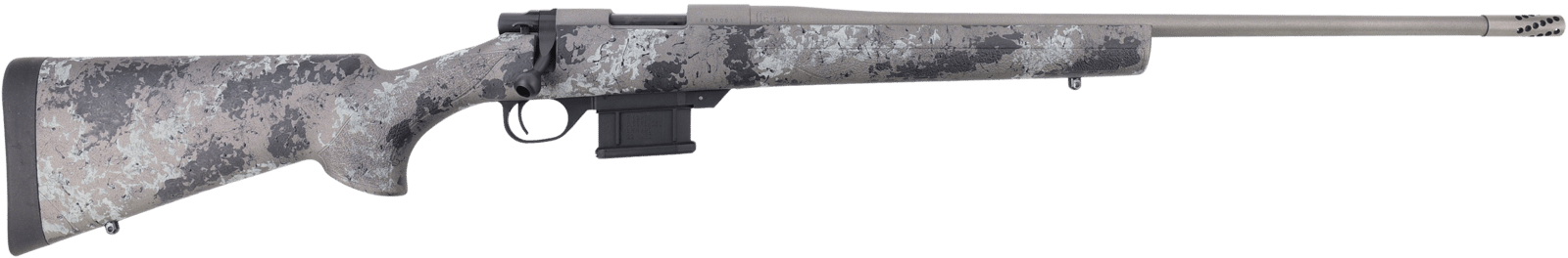 Howa HMFN22ARCPR 1500 Fence Line 22 ARC 5+1 22" Burnt Bronze Cerakote Threaded Barrel, Burnt Bronze Cerakote Aluminum Drilled & Tapped Receiver, Prairie Reaper Camo Fixed Synthetic Stock, Right Hand