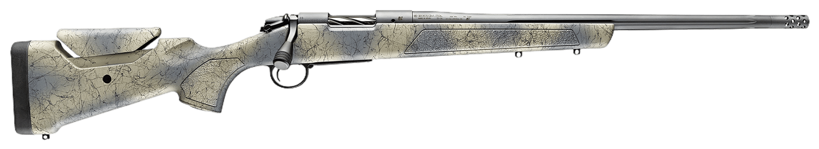 Bergara Rifles B14S814 B-14 Wilderness Sierra 22 Creedmoor 4+1 20" Sniper Gray Cerakote Fluted Threaded Barrel & Steel Drilled & Tapped Receiver, Sporter w/Adj Comb SoftTouch Wilderness Camo w/Black W