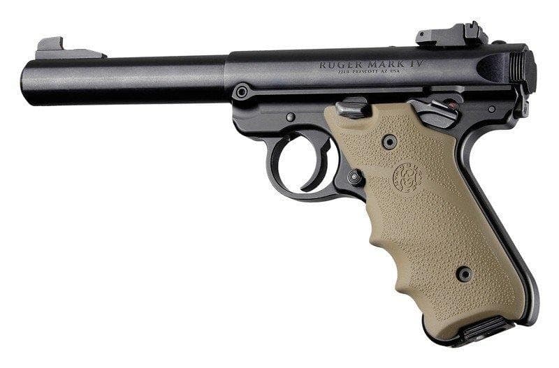 Ruger MKIV Rubber Grip with Finger Grooves Flat Dark Earth