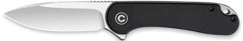 CIVIVI KNIFE ELEMENTUM 2.96" BLACK G10/SATIN D2 CLAM PACK