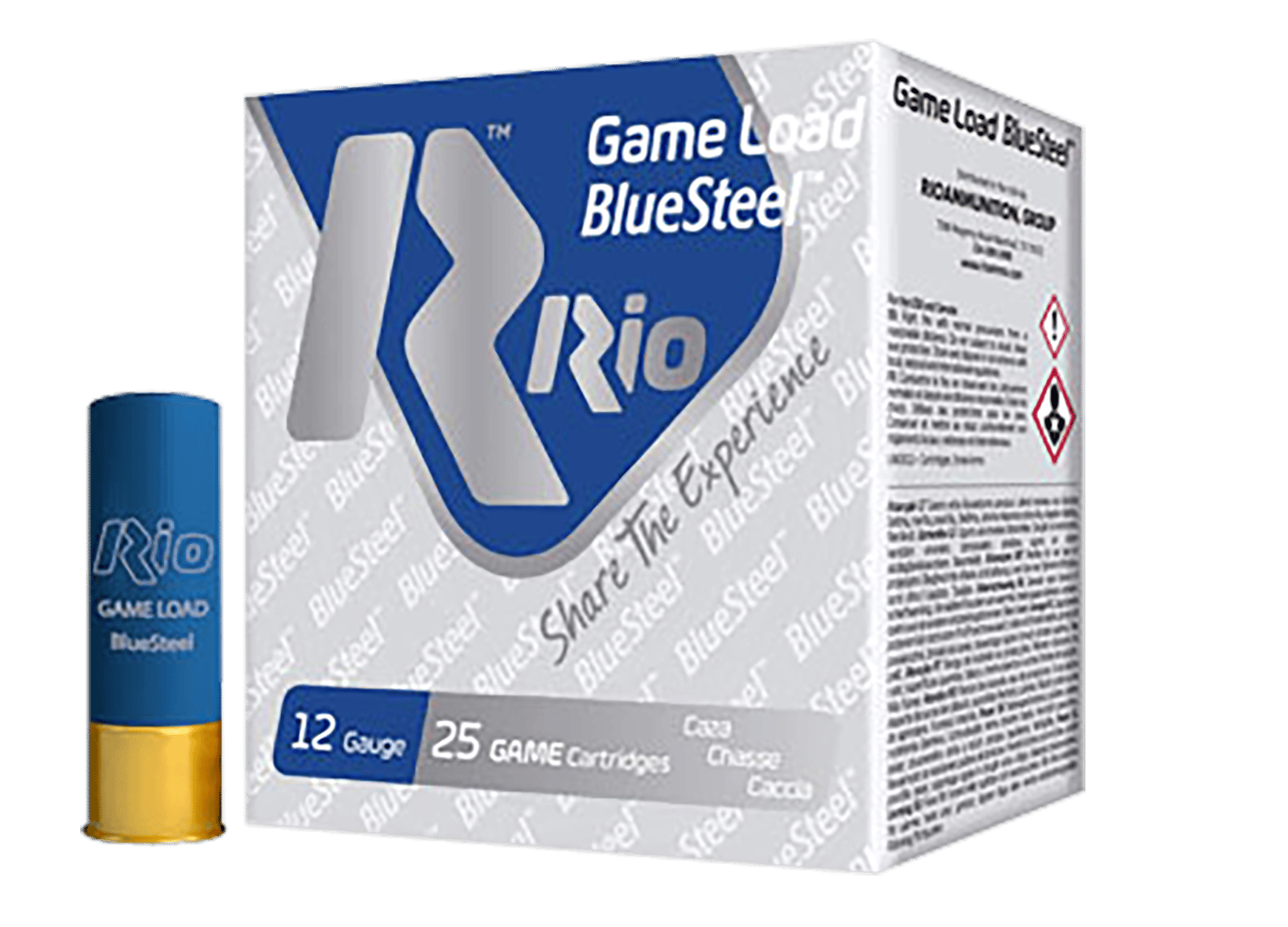 Rio Ammunition GLBS325 Game Load BlueSteel  12Gauge 2.75" 1 1/8oz 5Shot 25 Per Box/10 Case