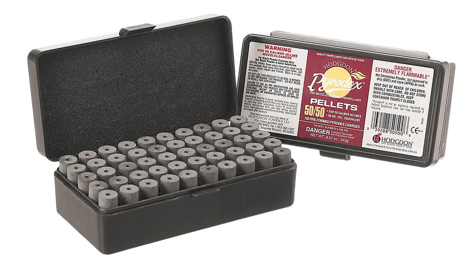 Hodgdon P5050 Muzzleloading Pyrodex 50/50 Pellets 50 gr 100 Per Box