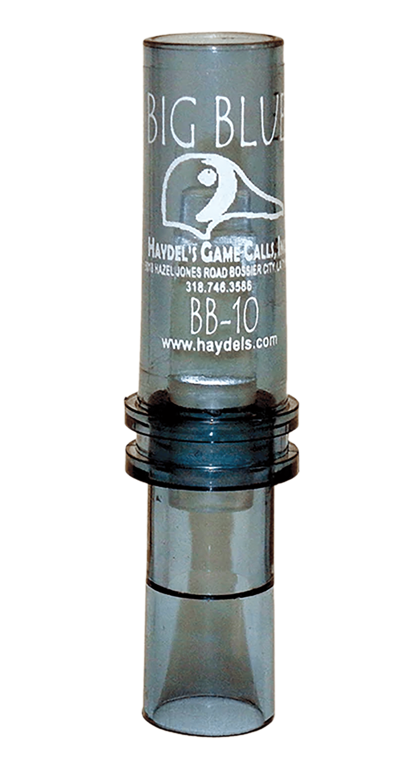 Haydel's Game Calls BB10 "Big Blue"  Open Call Double Reed Bluewing Teal Sounds Attracts Ducks Clear Acrylic