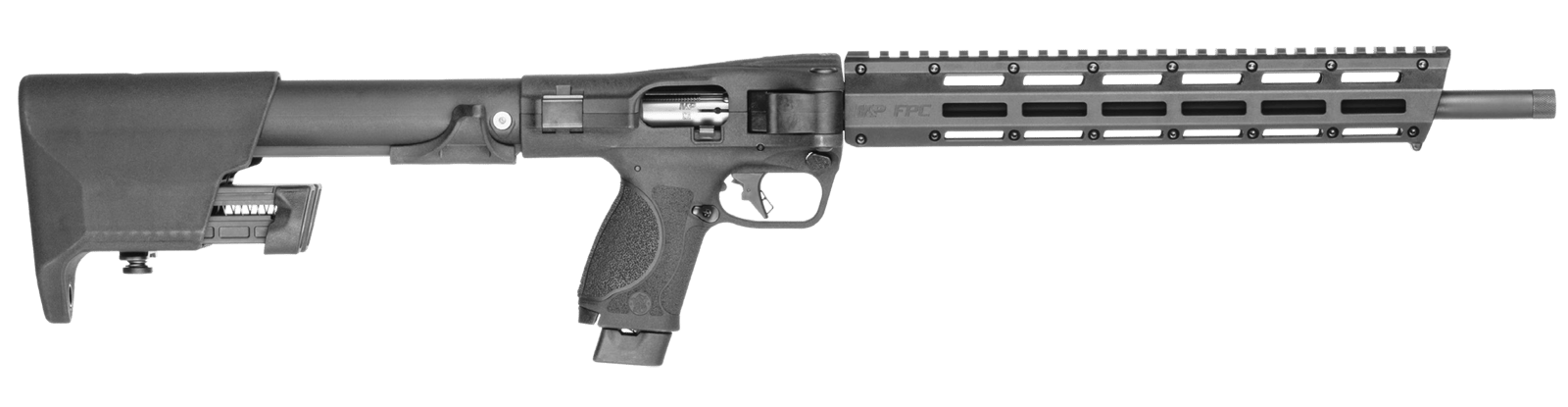 Smith & Wesson 14171 M&P FPC Folding 22 LR 20+1 16.25" Black Threaded Barrel, Black Polymer Receiver w/Picatinny Rail, M-LOK Handguard, Black Fixed Polymer Stock, Interchangeable Backstrap Grip