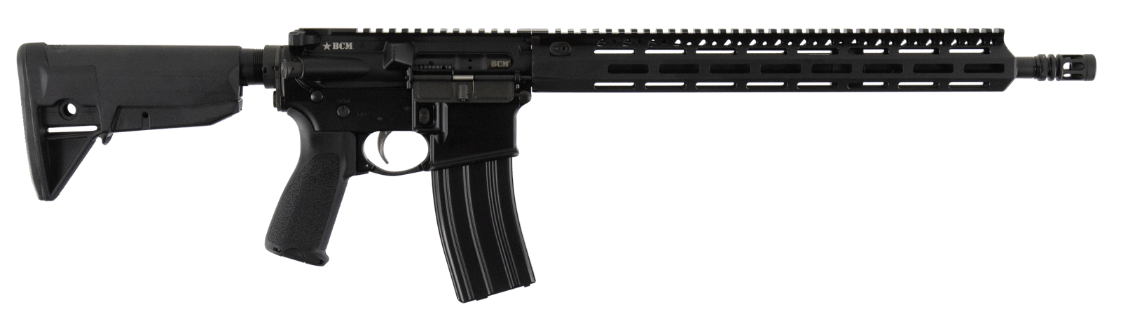 BCM 750750 RECCE-16 MCMR 223 Rem,5.56x45mm NATO 16" 30+1 Black Hard Coat Anodized, Manganese Phosphate, 6 Position Stock, Bravo Mod 3 Grip