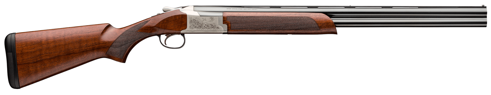 Browning 0182096005 Citori 725 Feather Full Size 20 Gauge Break Open 3" 2rd 26" Blued Over/Under Vent Rib Barrel, Engraved Silver Nitride Aluminum Receiver, Fixed Grade II/III Black Walnut Stock