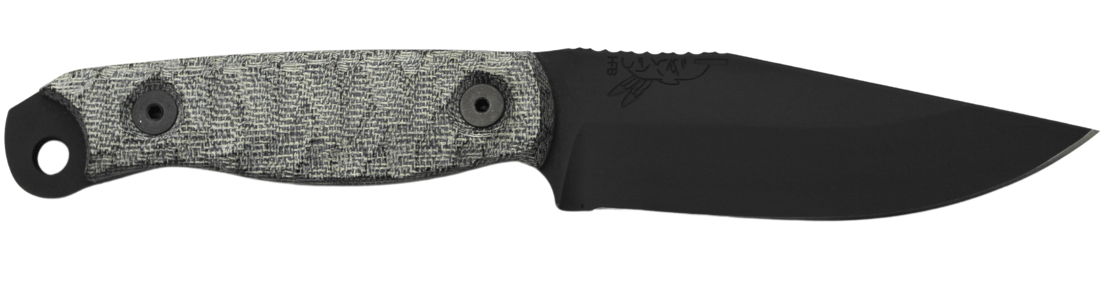 HALF FACE BLADES CROW SCALPER 4" BLADE, 8.3"OA, S45VN STEEL, ARMORY BLK, GRAY MICARTA GRIP