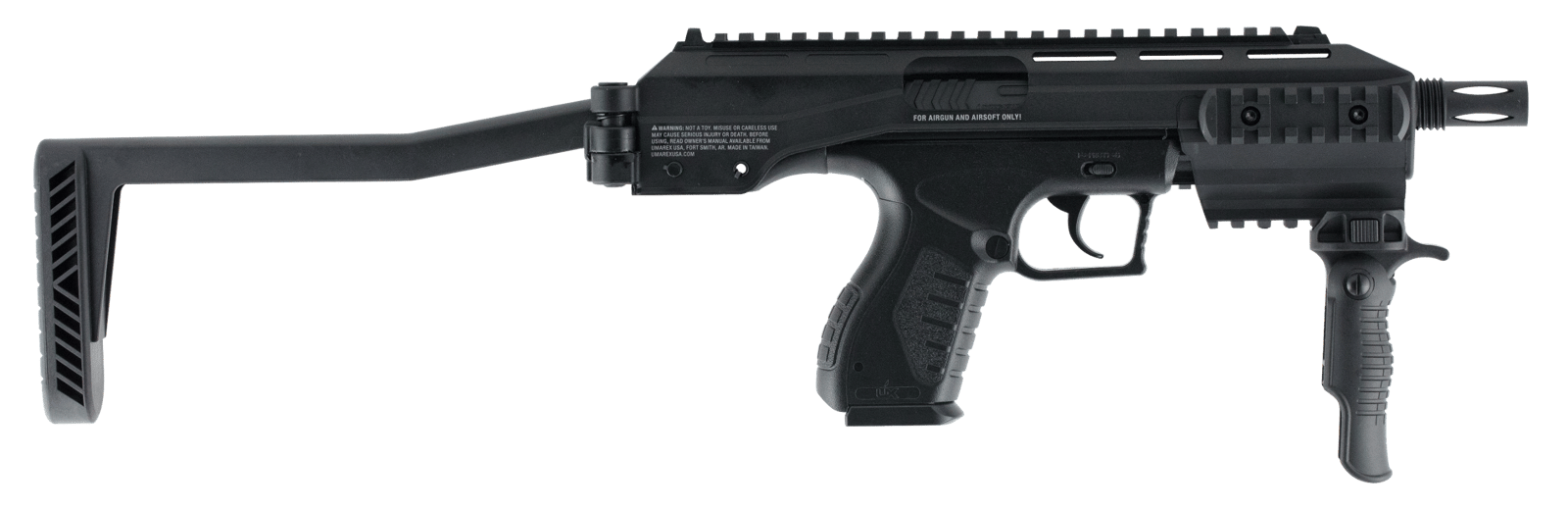 Umarex USA 2254824 TAC Carbine  CO2 177 BB 19+1 Shot Drop Free Magazine, Tactical Folding Fore Grip & Stock, Optics Ready