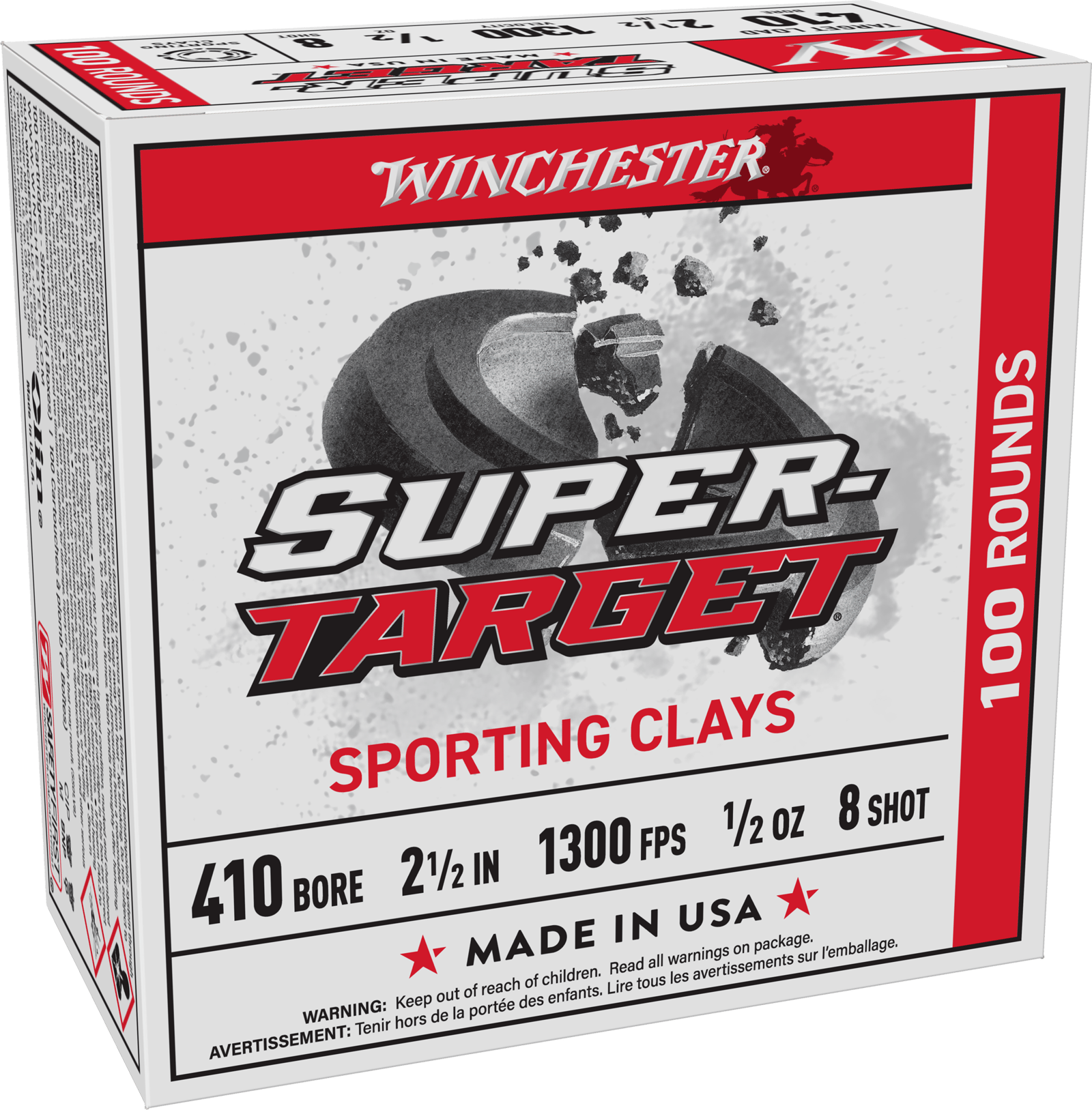 WIN TRGTS418  410BORE 2-1/2"  1/2OZ  8   25/10