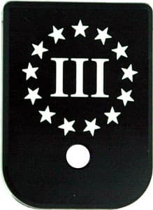CRUXORD MAGAZINE BASE PLATE 3% FLAG FITS MOST GLOCKS!
