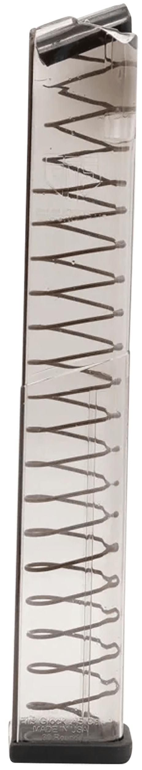 ETS Group GLK2130 Pistol Mags  30rd Extended 45 ACP Compatible w/Glock 21/30/41 Clear Polymer