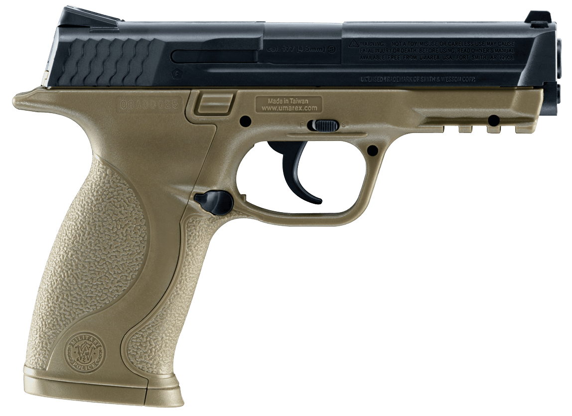 Umarex 2255051 S&W M&P  CO2 177 BB 19+1 4.25" FDE Polymer Grips