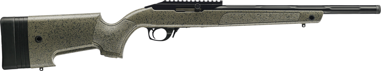 Bergara Rifles BXR001 BXR  22 LR 10+1 16.50" Matte Blued Fluted Chromoly Steel Barrel, Matte Blued Aluminum Receiver, Black Speckled Green Synthetic Stock, Right Hand