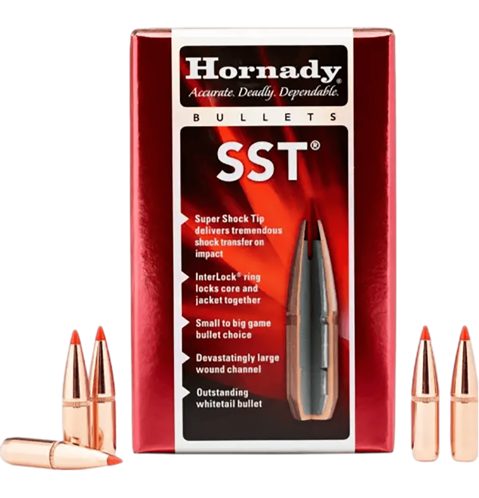 Hornady 28452 SST  7mm .284 162 gr Super Shock Tip 100 Per Box/ 15 Case