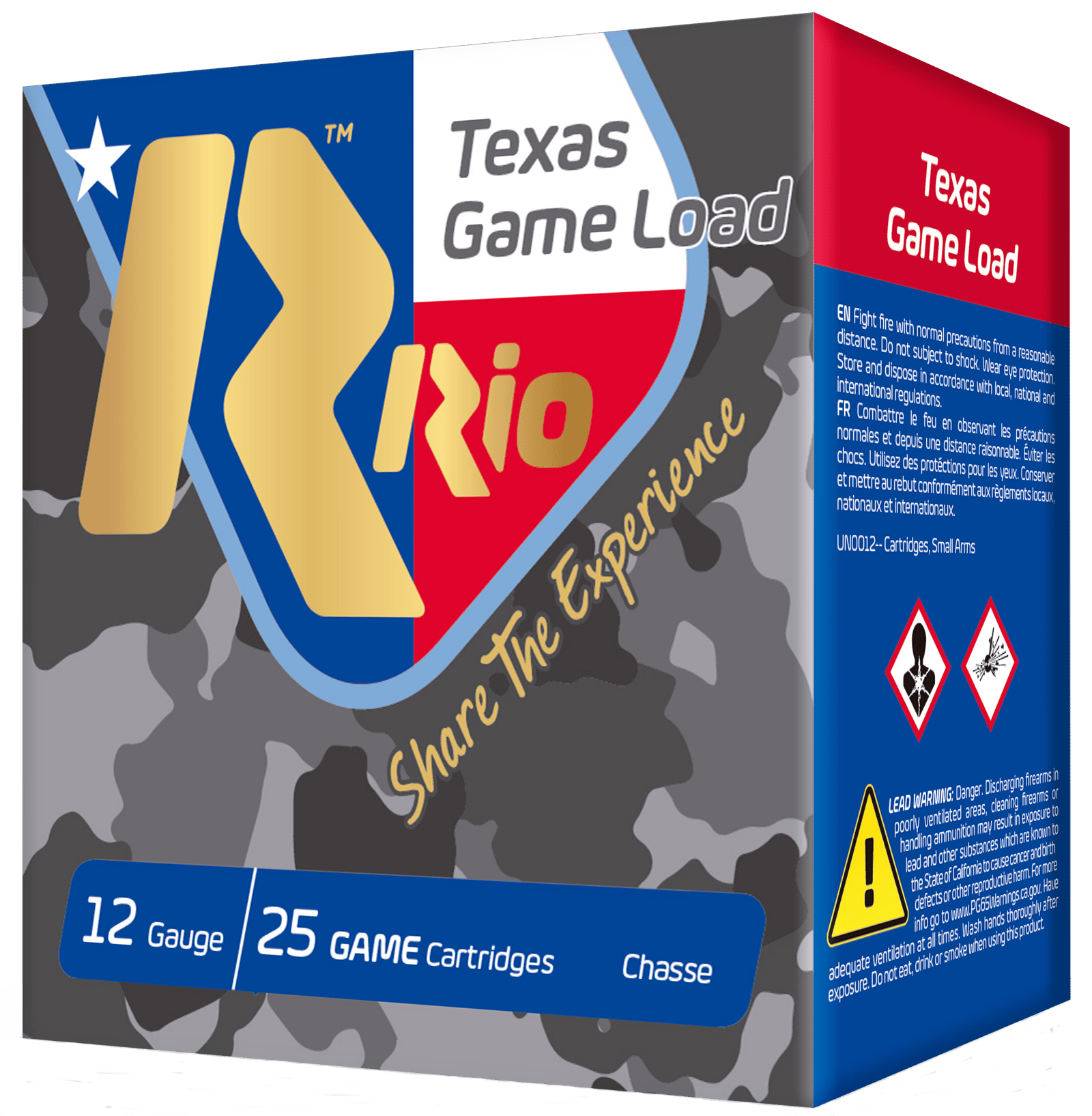 Rio Ammunition TGHV3675TX Texas Game Load High Velocity 12Gauge 2.75" 1 1/4oz 7.5Shot 25 Per Box/10 Case