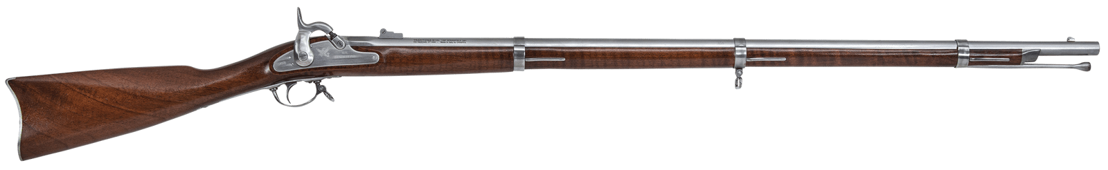 Traditions R186100 1861 Springfield  58 Cal Percussion 40" Stainless Round Barrel, Oiled Walnut Stock, Fixed Front Sight, Adjustable Rear Sight