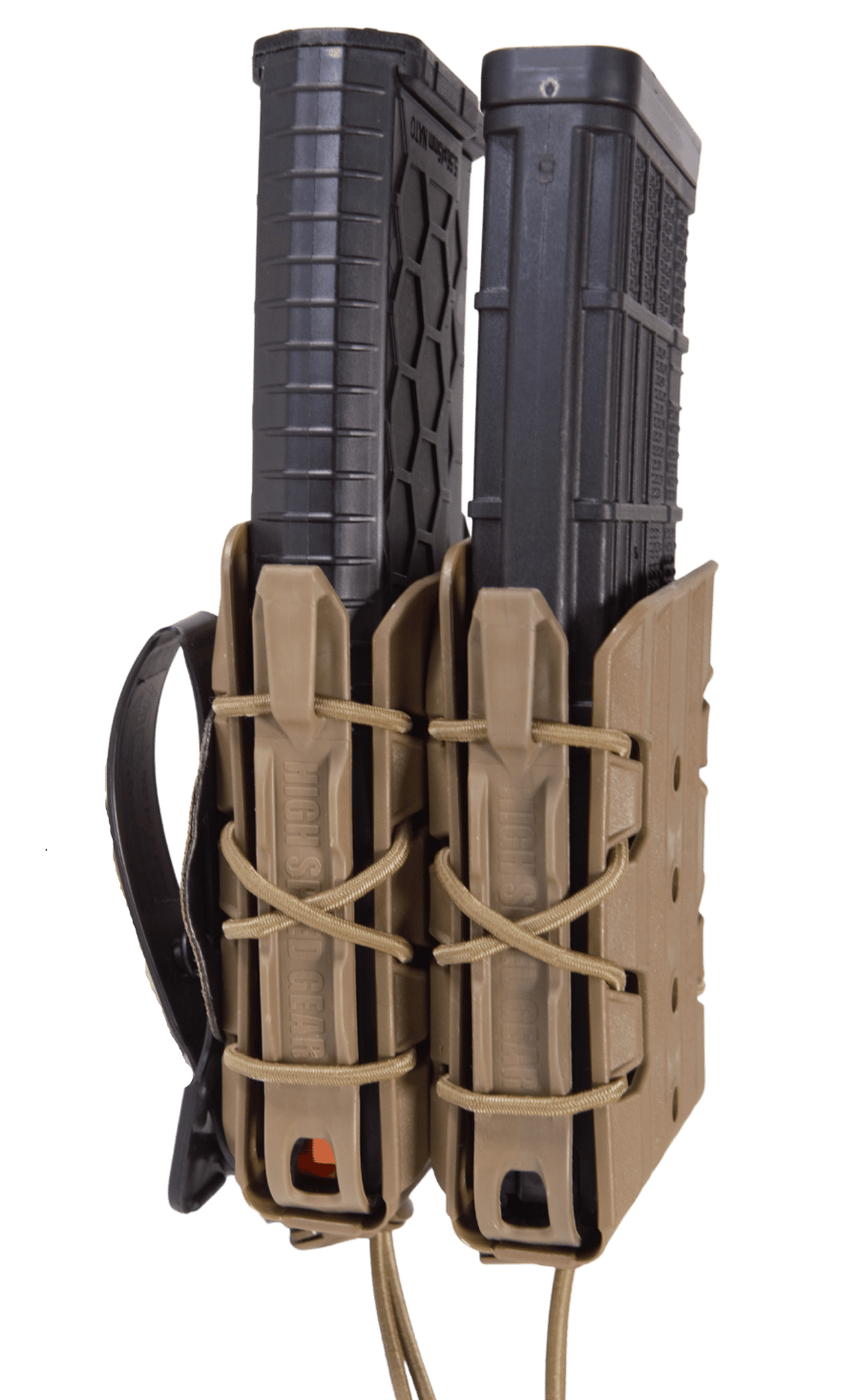High Speed Gear 162R01CB X2R Taco V2 Mag Pouch Double, Coyote Brown Polymer, Belt Clip/MOLLE U-Mount, Compatible w/ AR/AK Rifle Mags