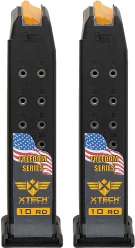 XTECH TACTICAL MAGAZINE FOR GLOCK 19 10RD FREEDOM 2 PACK