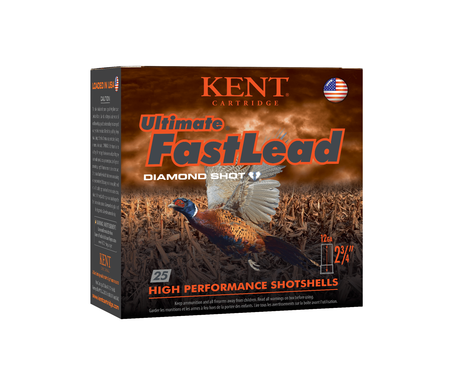 Kent Cartridge K122UFL404 Ultimate Fast Lead 12Gauge 2.75" 1 3/8oz 4Shot 25 Per Box/10 Case