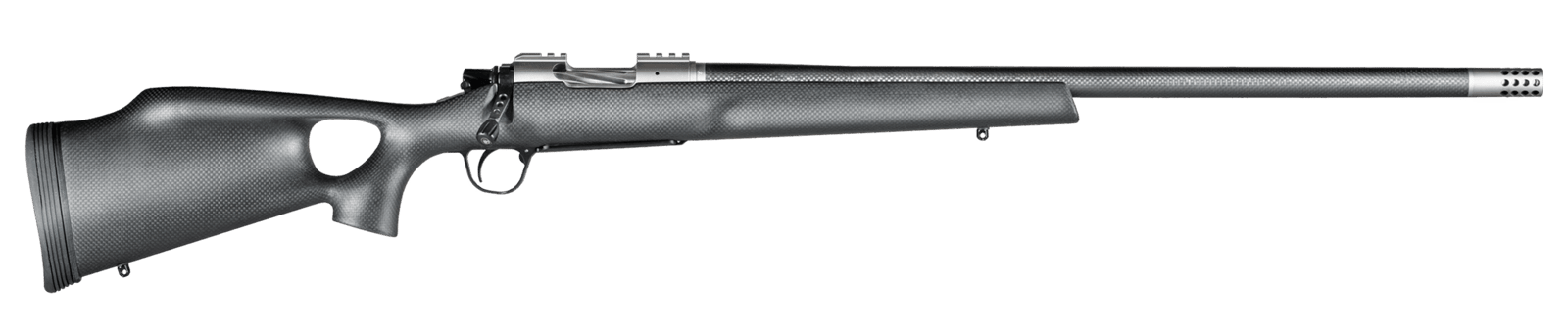 Christensen Arms 8010800505 Summit TI  308 Win 4+1 16.25" Carbon Fiber Threaded Barrel, Natural Titanium Drilled & Tapped Receiver, Black Carbon Fiber Thumbhole Stock