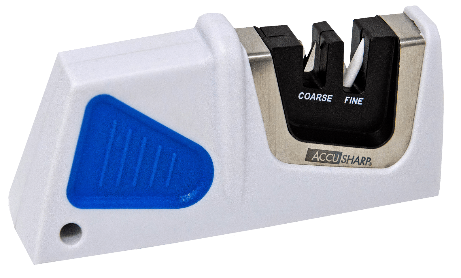 AccuSharp 080C Pull-Through Sharpener Fine Diamond Tungsten Carbine Sharpener Plastic Handle Blue/White