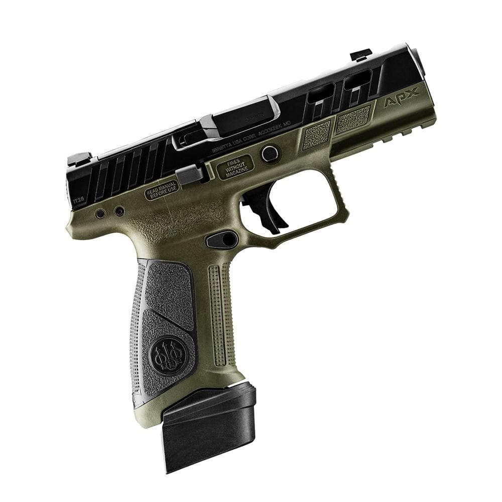 Beretta APX A1 Handgun 9mm Luger 10rd Magazines (3) 4.25" Ported Barrel OD Green