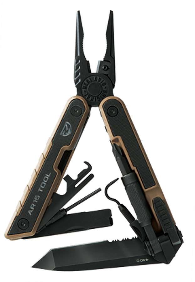 Real Avid AVAR15T AR15  440C SS Part Serrated Blade Black G10 Handle AR Platform