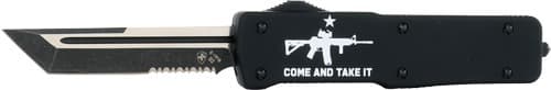 TEMPLAR KNIFE LARGE ZINC OTF COME & TAKE IT AR 3.5" D2!!
