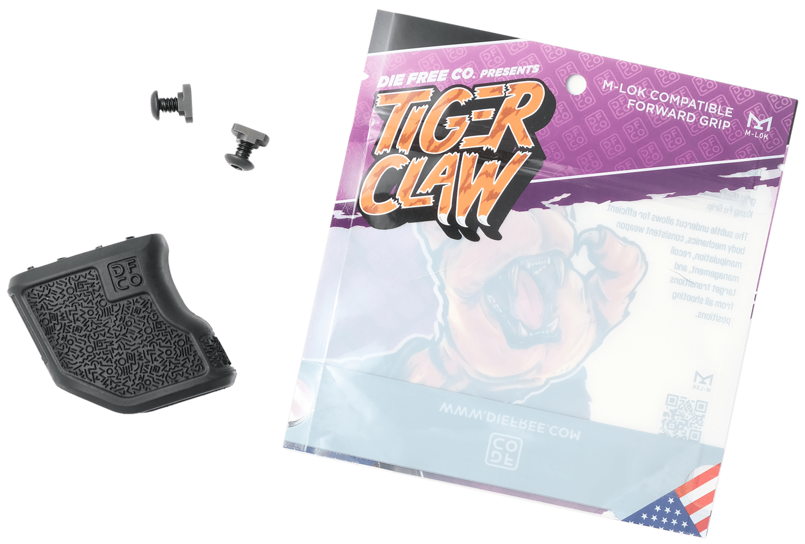 Die Free Co Llc TCMLOKBLK Tiger Claw  Black Nylon