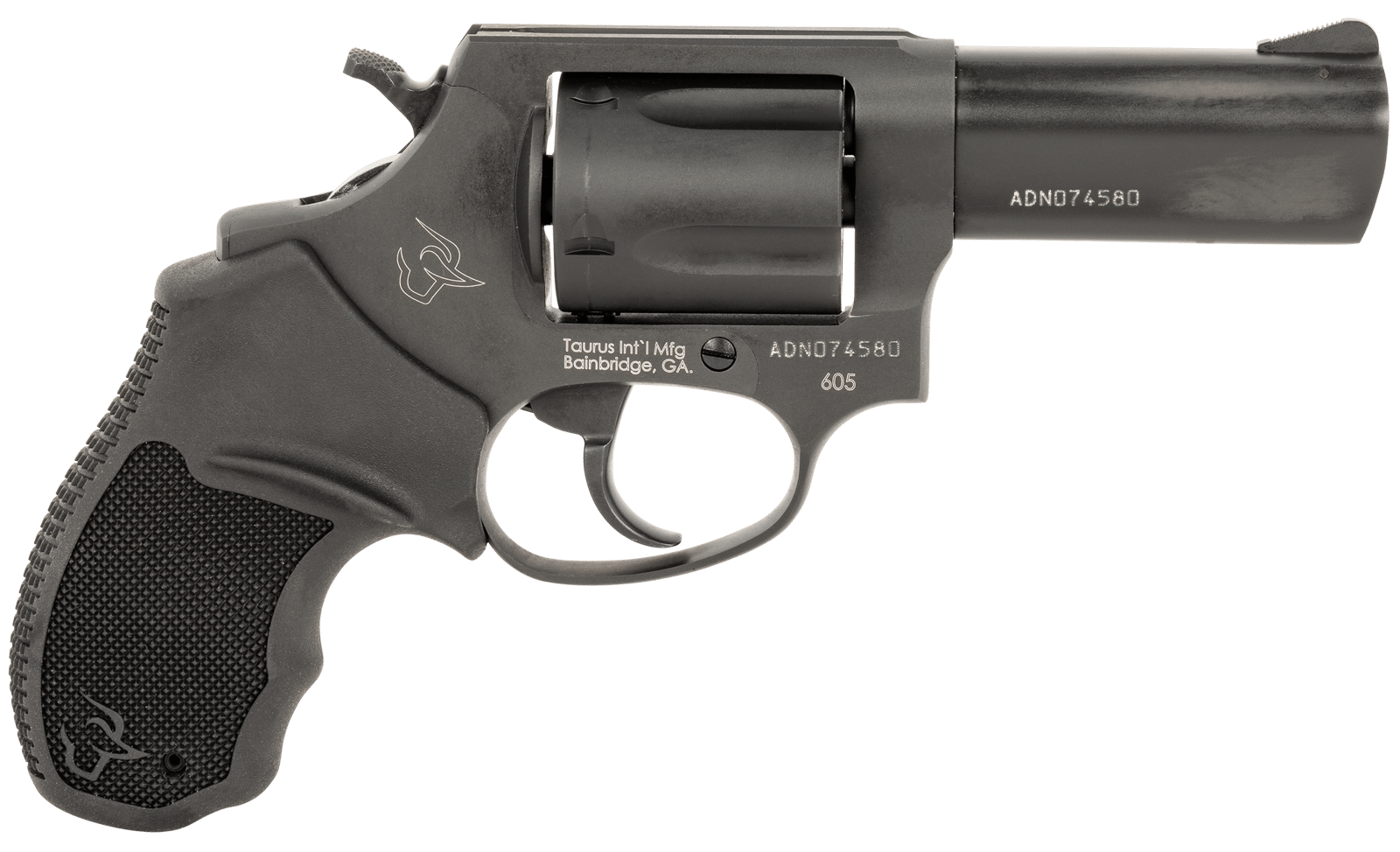 Taurus 2605P31 605 T.O.R.O. Small Frame 357 Mag/38 Special +P 5rd 3" Matte Black Stainless Steel Barrel, Cylinder & Frame, Extended Ejector Rod, Black Rubber Grip, Transfer Bar Safety, Optics Ready