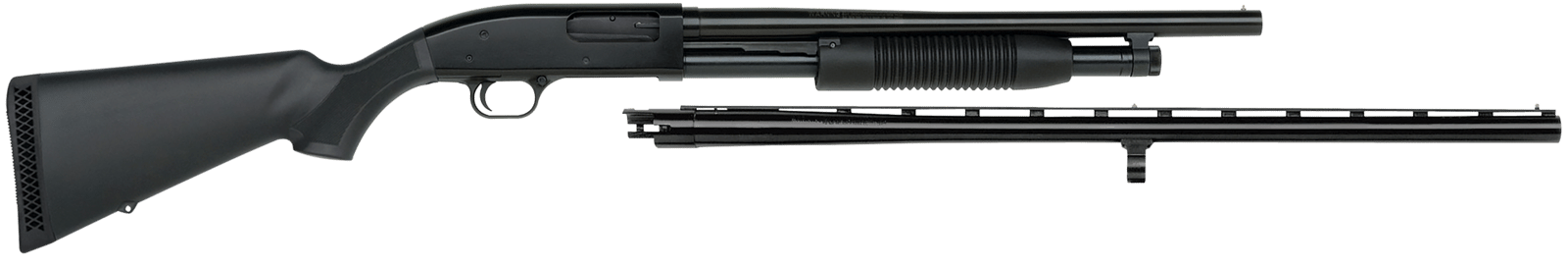 Maverick Arms 31014 88 Combo 12 Gauge 5+1, 3" 18.5" Blued Barrel w/Cylinder Bore & 28" Blued Vent Rib Barrel w/Modified Choke Tube, Dual Extractors, Anti-Jam Elevator, Synthetic Stock, 14.5" Fixed LOP