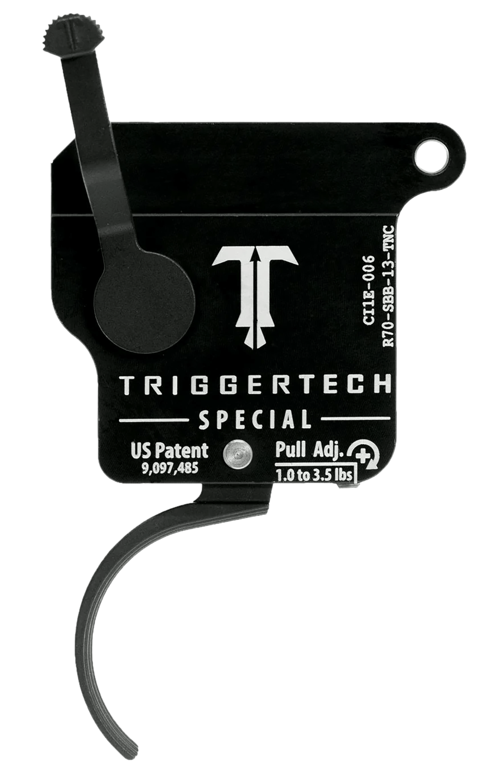 TriggerTech R70SBB13TNC Special Without Bolt Release Single-Stage Traditional Curved Trigger with 1-3.50 lbs Draw Weight for Remington 700 Right