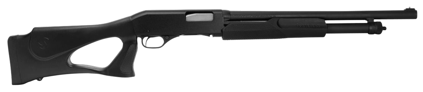 Stevens 23246 320 Security 12 Gauge 3" 5+1 18.50" Matte Black Chrome Lined Barrel, Fixed Thumbhole Stock, Bead Sight