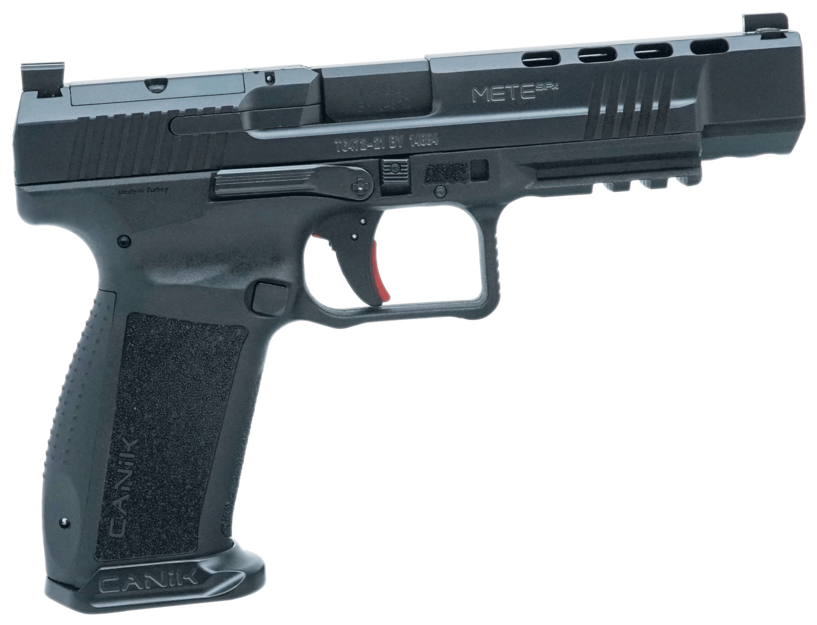 Canik HG6594N Mete SFx 9mm Luger 5.20" 20+1,18+1 Overall Black Finish with Serrated Nitride Steel with Optic Cut Slide, Interchangeable Backstrap Grip & Picatinny Rail