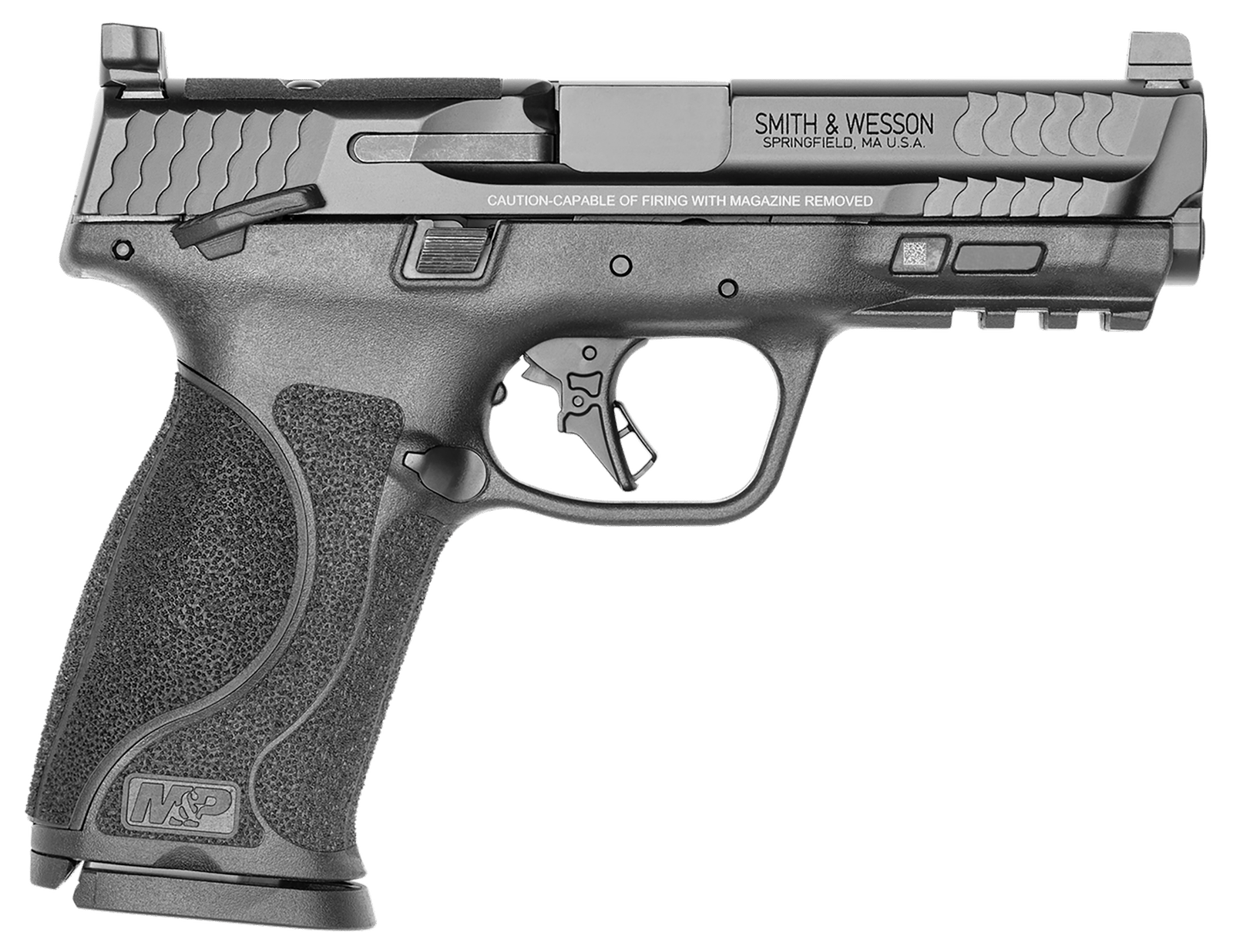 Smith & Wesson 13567 M&P M2.0  Full Size 9mm Luger 17+1, 4.25" Black Stainless Steel Barrel & Optic Ready/Serrated Slide, Matte Black Polymer Frame w/Picatinny Rail