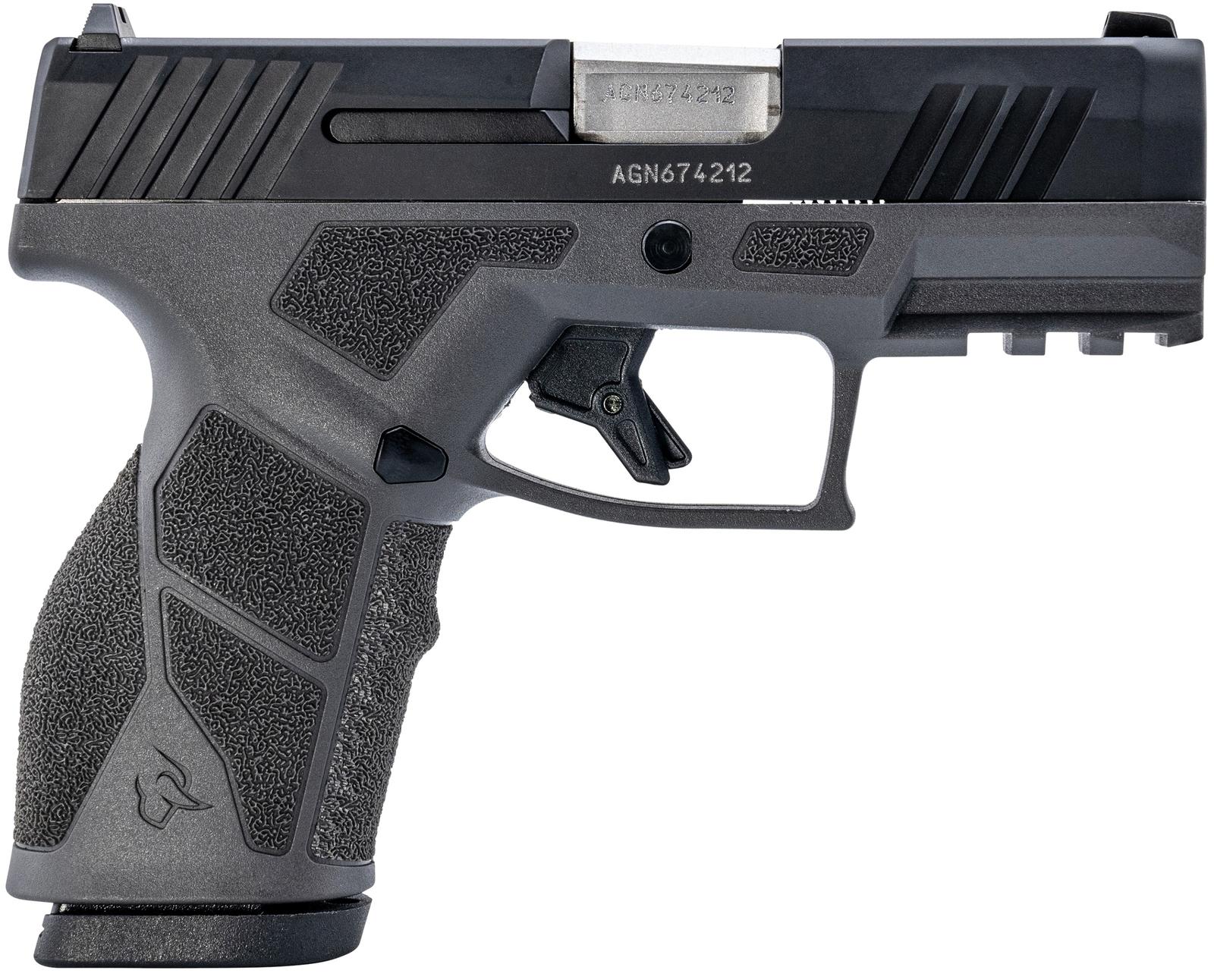 Taurus 1-GX2931G-10 GX2  9mm Luger 10+1 3.37" Matte Stainless Steel Barrel, Matte Black Serrated Stainless Steel Slide, Gray Polymer Frame w/Picatinny Rail, Polymer Grip