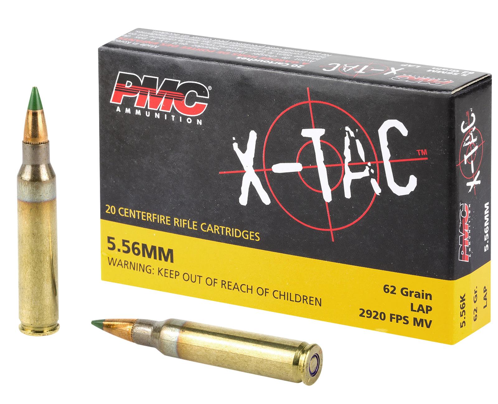 PMC 556K X-Tac  5.56x45mmNATO 62gr Light Armor Piercing 20 Per Box/50 Case