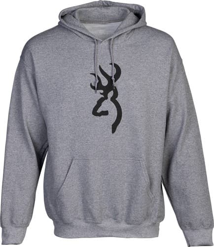 BROWNING HOODIE BRANDED BUCK MARK HEATHER GRAY XXLARGE