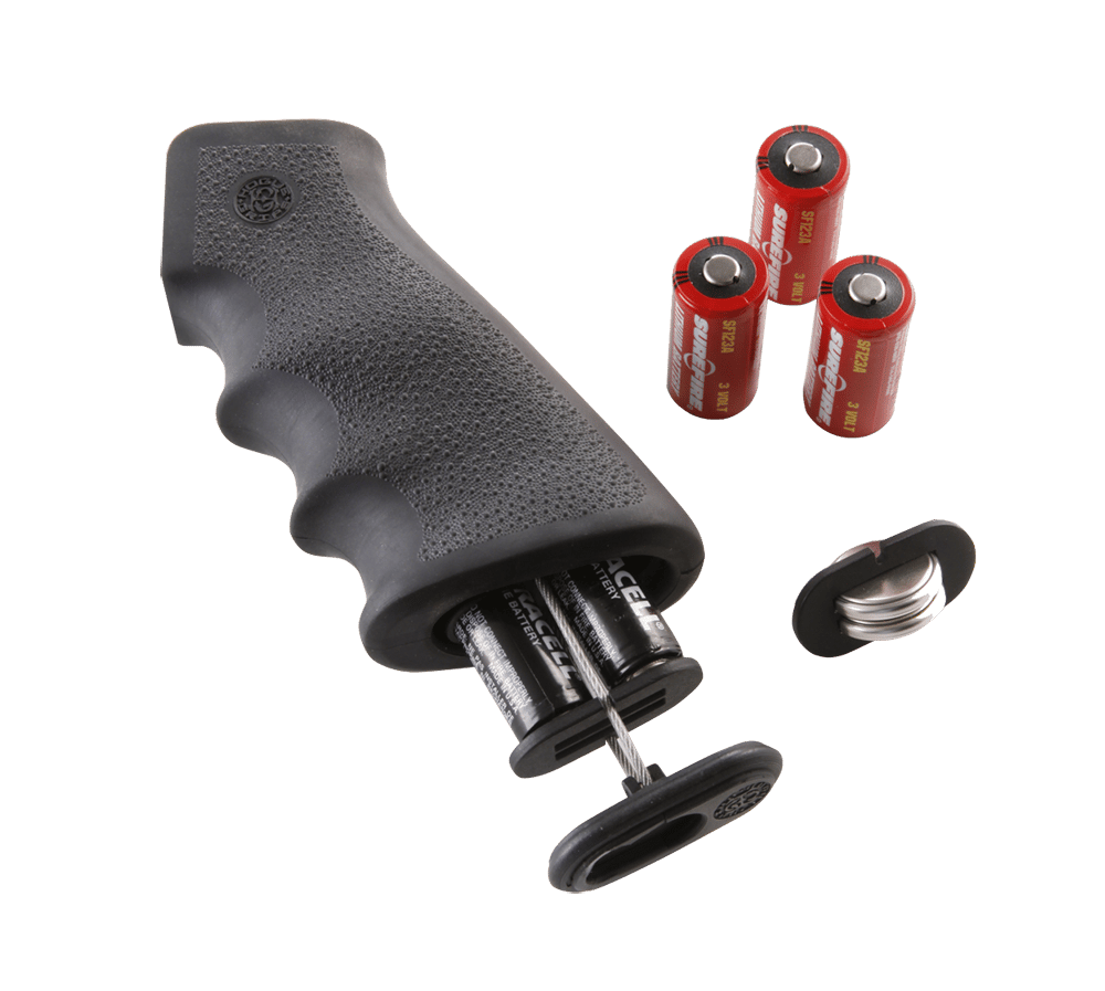 Hogue 15010 OverMolded Grip Cobblestone Black Rubber with Finger Grooves & Storage Compartment for AR-15, M16 (Batteries Not Included)