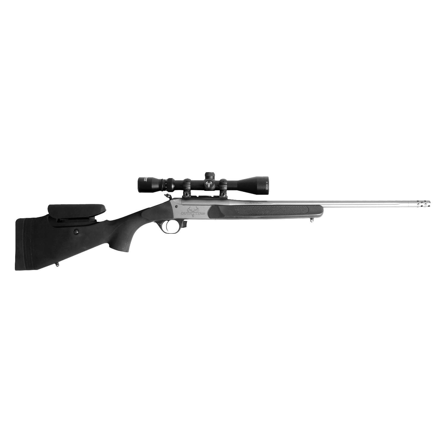 Traditions Outfitter G3 Pro Synthetic Black Rifle with 3-9x40 Scope 35 Whelen Single Shot  22'' Threaded Barrel Cerakote