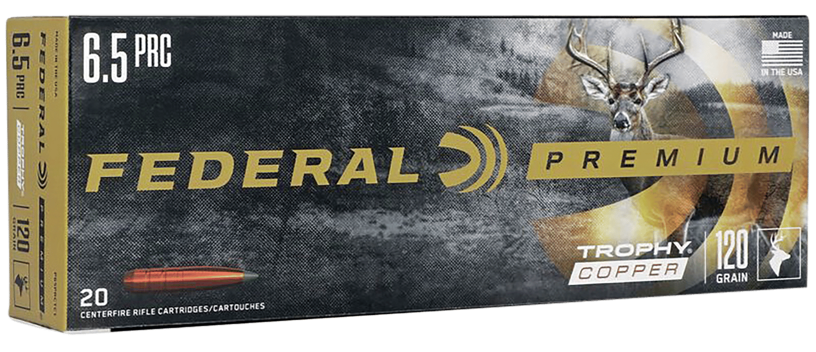 Federal P65PRCTC1 Premium  6.5PRC 120gr Trophy Copper 20 Per Box/10 Case