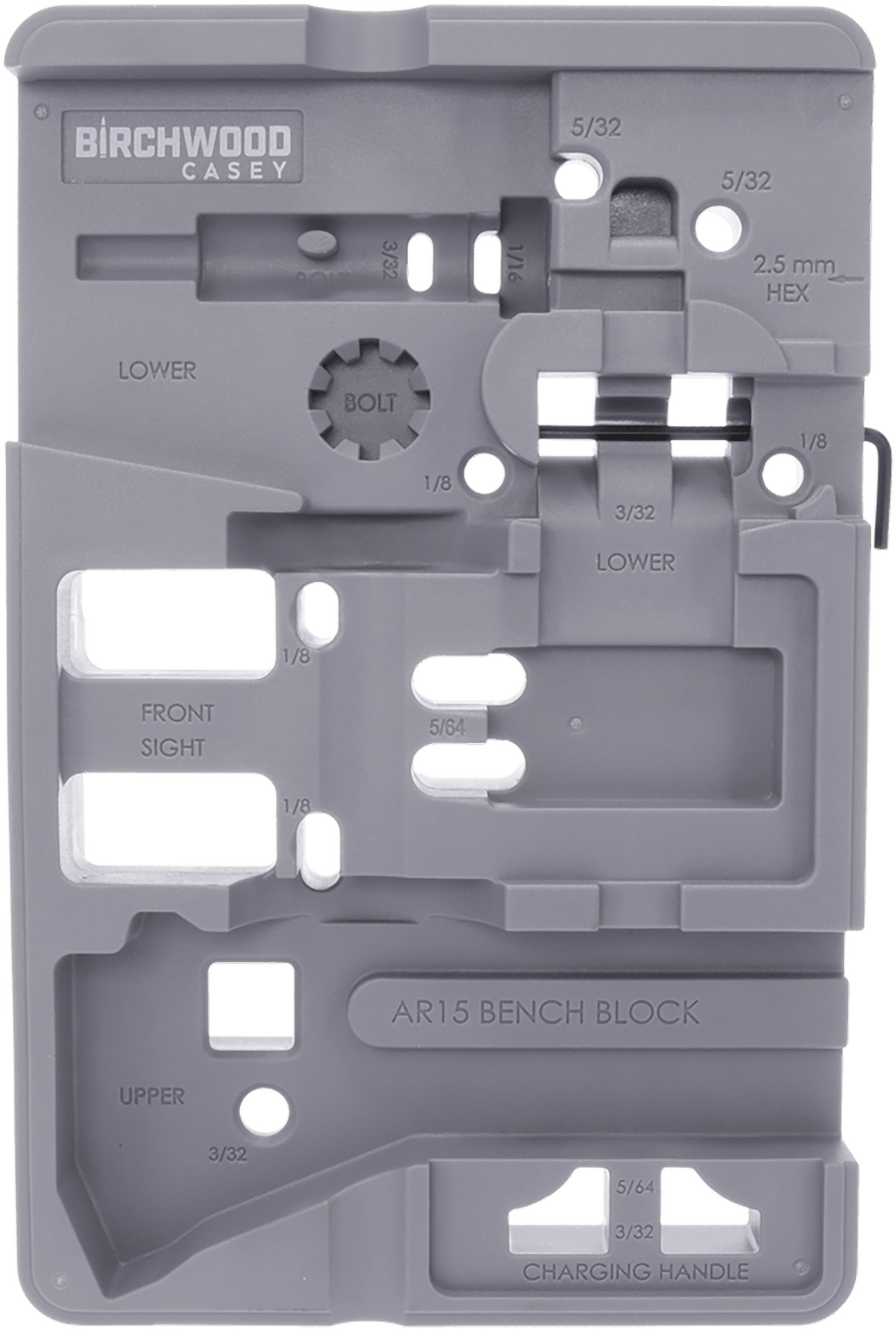 Birchwood Casey ARBENCH-BLOCK Bench Block  Gray AR-15