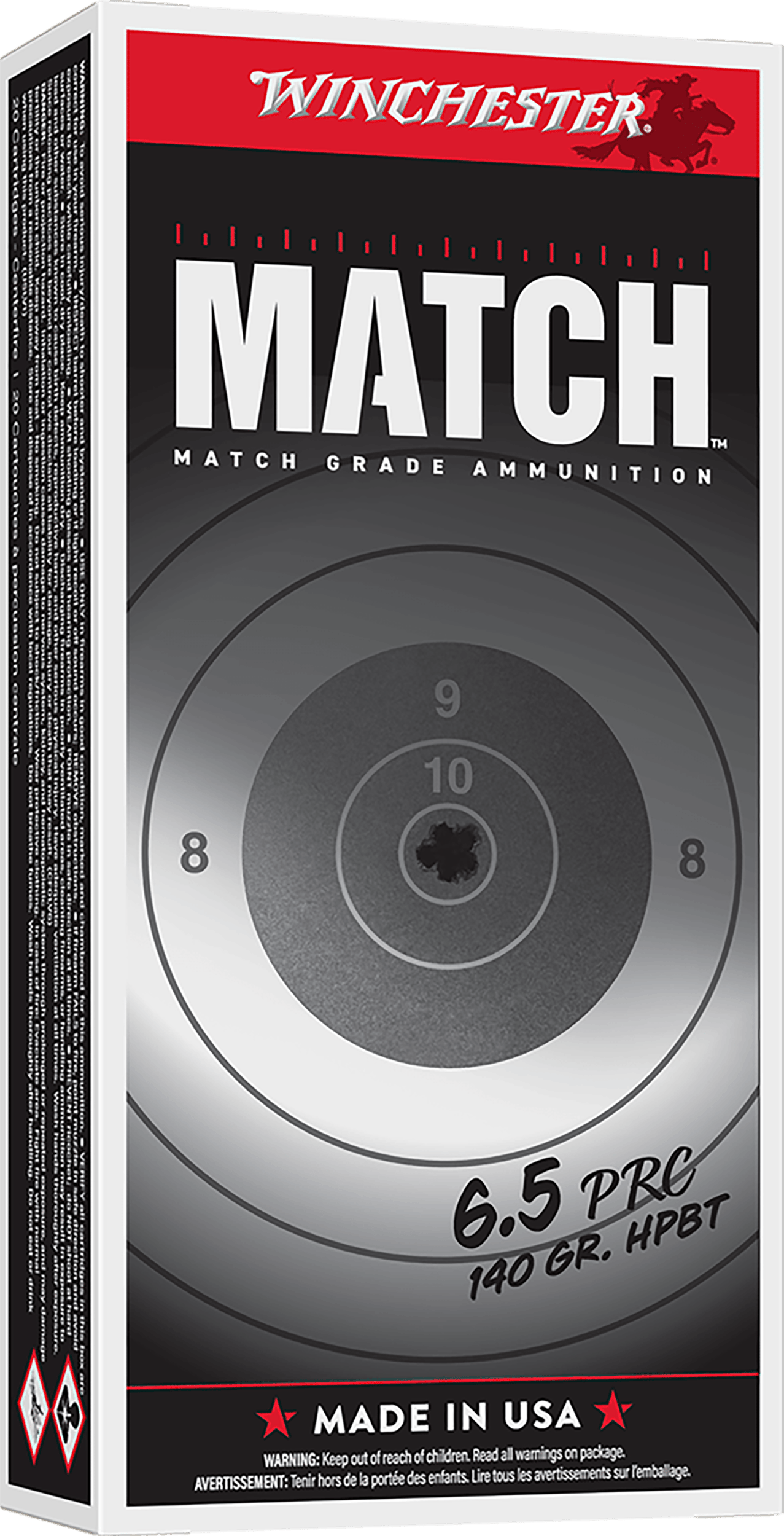 Winchester Ammo S65PM Match  6.5PRC 140gr Sierra MatchKing BTHP 20 Per Box/10 Case
