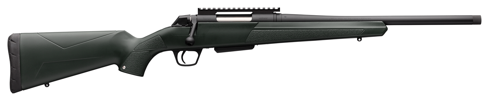 Winchester Repeating Arms 535757299 XPR Stealth 6.8 Western Caliber with 3+1 Capacity, 16.50" Threaded Barrel, Black Perma-Cote Metal Finish & Green Synthetic Stock Right Hand (Full Size)