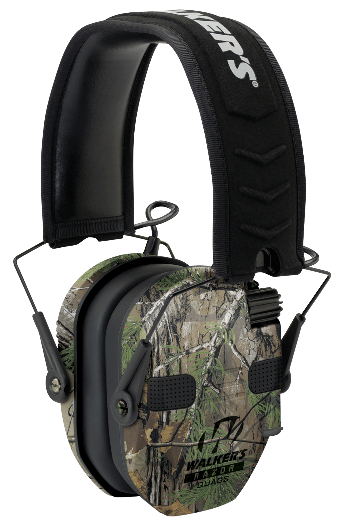 Walker's GWPRSEQMCMO Razor Slim Electronic Muff 23 dB Over the Head Realtree Xtra/Black Polymer