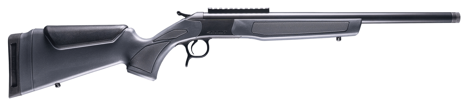 CVA CR4443 Scout  450 Bushmaster 1rd 22" Blued Threaded Barrel, Blued Picatinny Rail Receiver, Stealth Gray Fixed Synthetic Stock