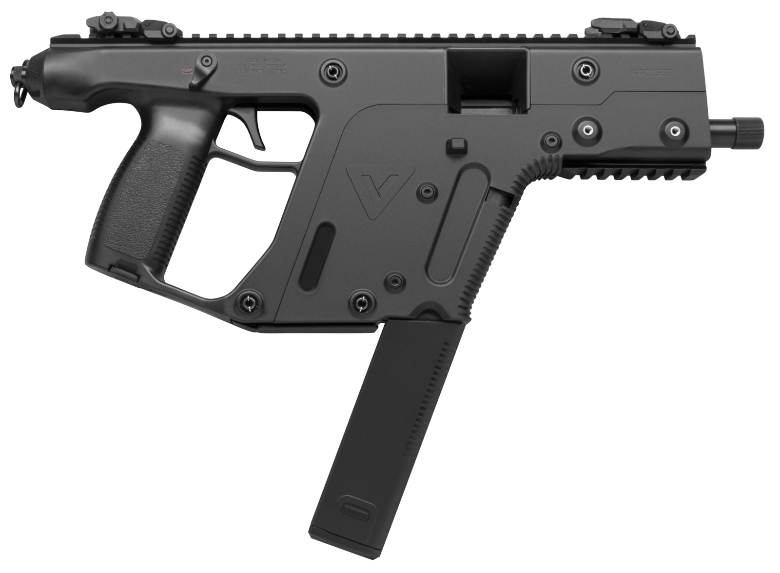 Kriss USA KV45PBL20 Vector SDP Gen2 45 ACP 30+1 5.50" Black Nitride Threaded Barrel, Black Picatinny Rail Receiver, Black Polymer Grip, Glock Compatible