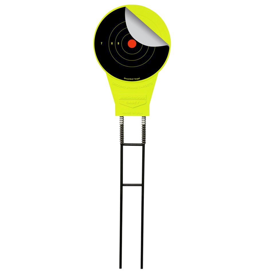 Birchwood Casey 48028 Ground Strike Belly Dancer Pistol/Rifle Metal Yellow Bullseye Illustration Impact Enhancement Motion Includes Targets