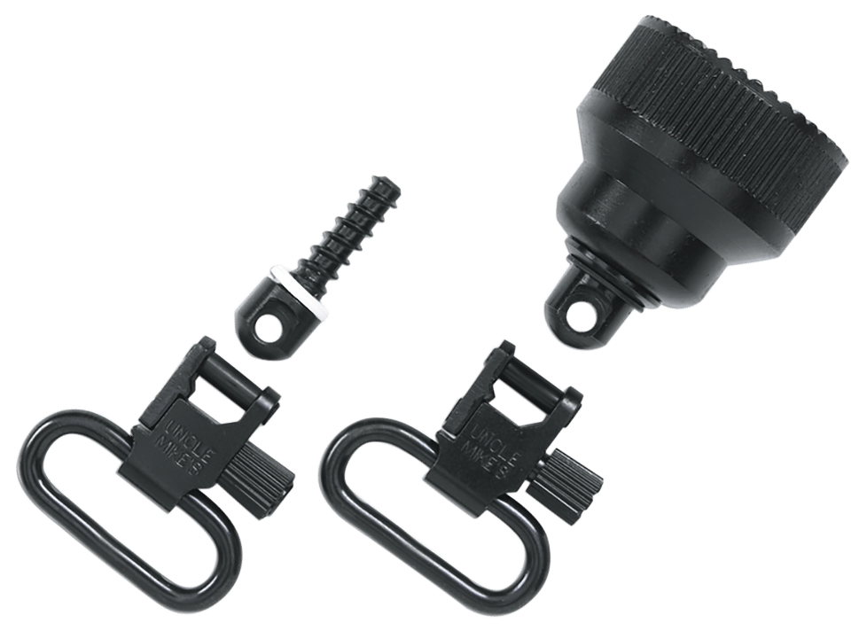 Uncle Mike's 18015 Mag Cap Swivel Set made of Steel with Blue Finish, 1" Loop Size & Quick Detach Style for  20 Gauge Remington 870 & 870 Youth Includes Two Super Swivels